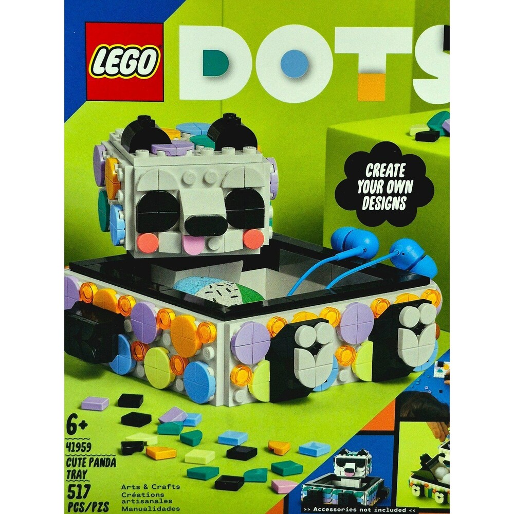 LEGO DOTS Cute Panda Tray 41959 517pcs Arts Crafts Storage Set New